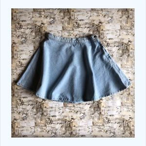 American apparel denim circle skater skirt
